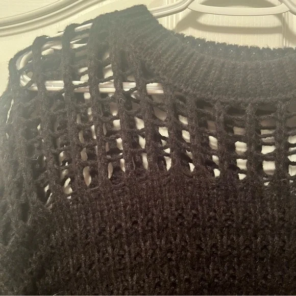 Open Knit Hollow Long Sweater Dress - Picture 8 of 11